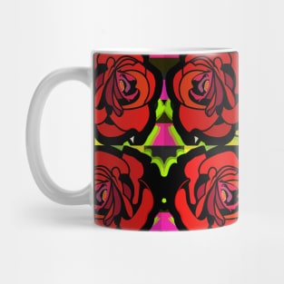 Four Red Roses Mug